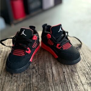 Kids Black and Red Sneakers